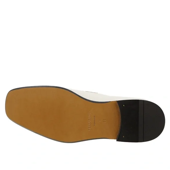 Salvatore Ferragamo Fedro Loafers White Leather Size 12 US New